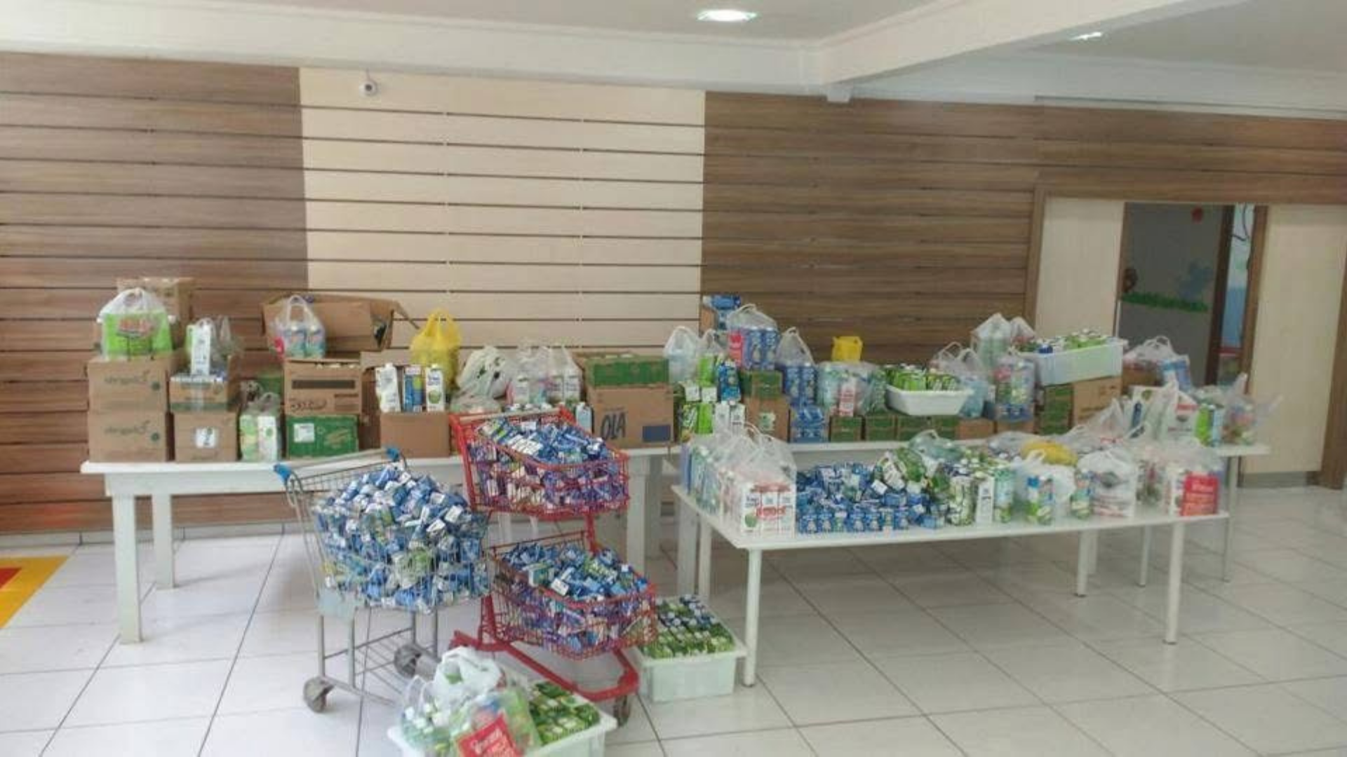 Doações organizadas para o Projeto Esperança
